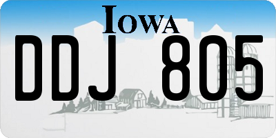 IA license plate DDJ805