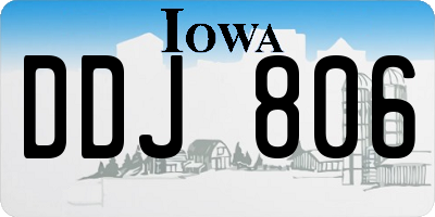IA license plate DDJ806