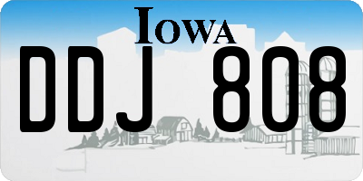 IA license plate DDJ808