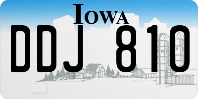 IA license plate DDJ810