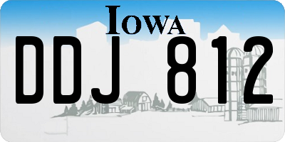 IA license plate DDJ812