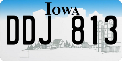 IA license plate DDJ813