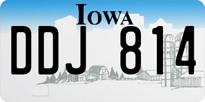 IA license plate DDJ814
