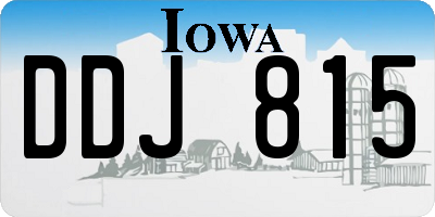 IA license plate DDJ815