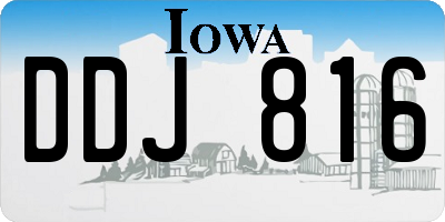 IA license plate DDJ816