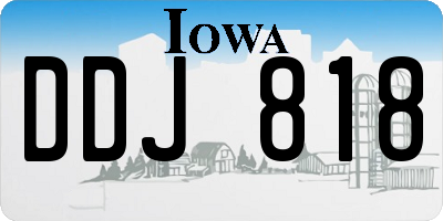 IA license plate DDJ818
