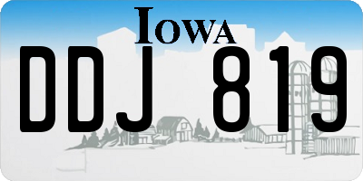 IA license plate DDJ819