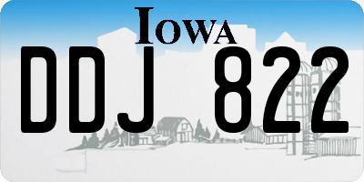IA license plate DDJ822