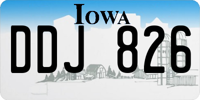 IA license plate DDJ826