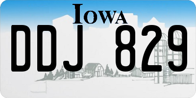 IA license plate DDJ829