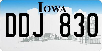 IA license plate DDJ830