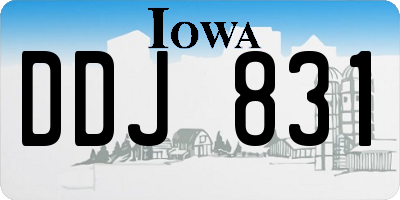IA license plate DDJ831