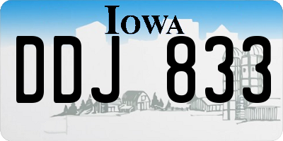 IA license plate DDJ833