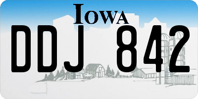 IA license plate DDJ842