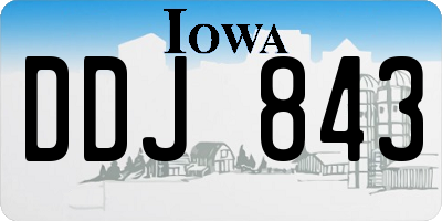 IA license plate DDJ843