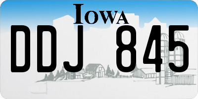 IA license plate DDJ845