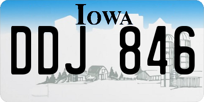 IA license plate DDJ846