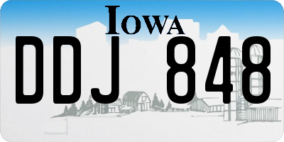 IA license plate DDJ848