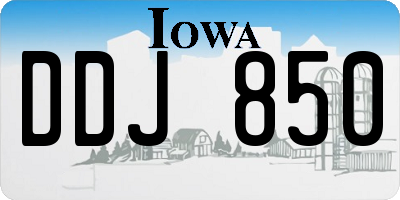 IA license plate DDJ850