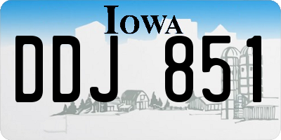 IA license plate DDJ851