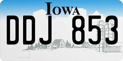 IA license plate DDJ853