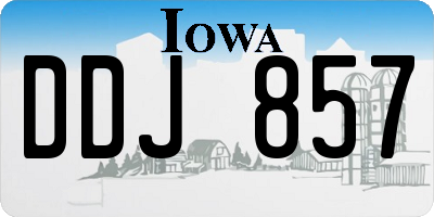 IA license plate DDJ857