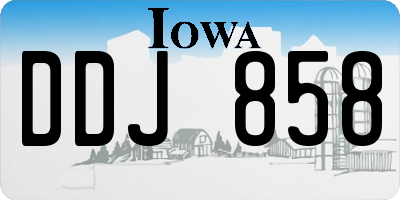 IA license plate DDJ858