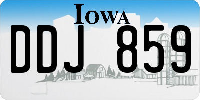 IA license plate DDJ859