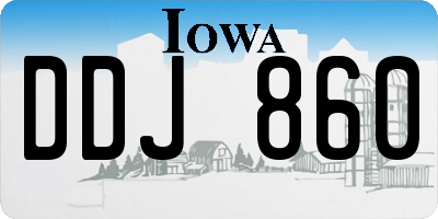 IA license plate DDJ860