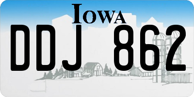 IA license plate DDJ862