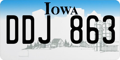 IA license plate DDJ863