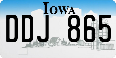 IA license plate DDJ865