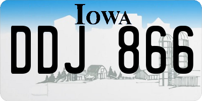 IA license plate DDJ866