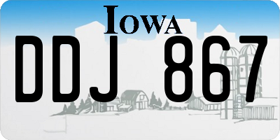 IA license plate DDJ867