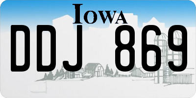 IA license plate DDJ869