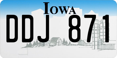 IA license plate DDJ871