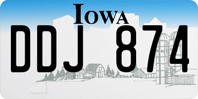 IA license plate DDJ874