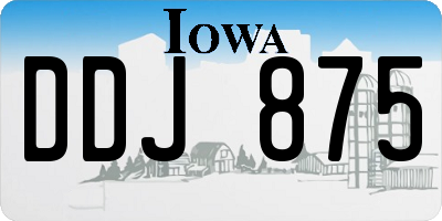 IA license plate DDJ875