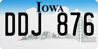 IA license plate DDJ876
