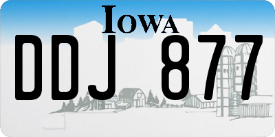 IA license plate DDJ877