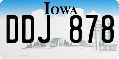 IA license plate DDJ878