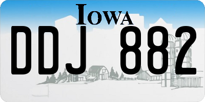 IA license plate DDJ882