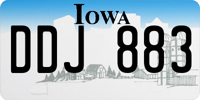 IA license plate DDJ883