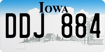 IA license plate DDJ884