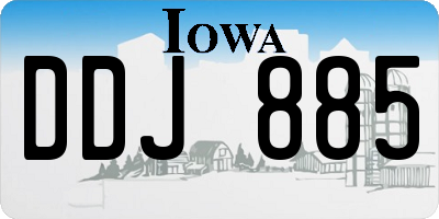 IA license plate DDJ885