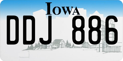 IA license plate DDJ886