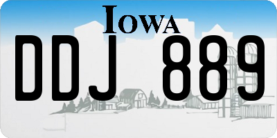 IA license plate DDJ889