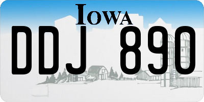IA license plate DDJ890