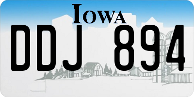 IA license plate DDJ894