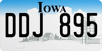IA license plate DDJ895